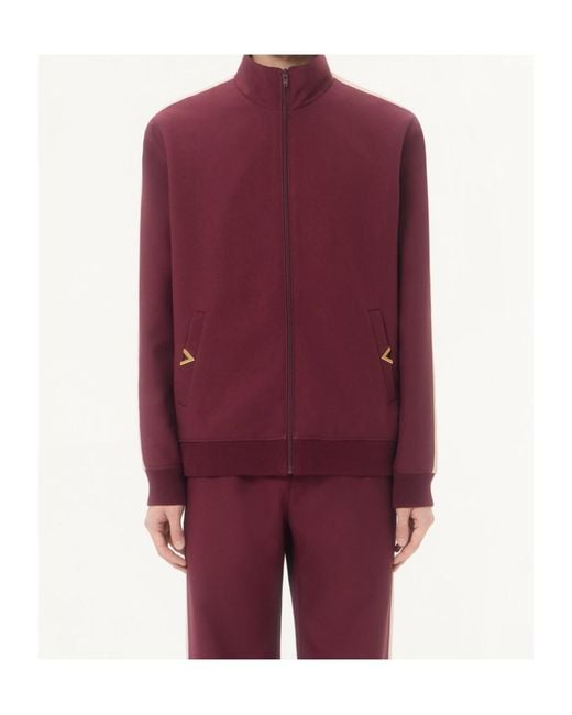 Valentino Purple Nylon Sweatshirt With Vgold for men