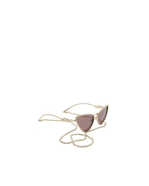 Gucci Pink Eyewear Cat-Eye Frame Sunglasses