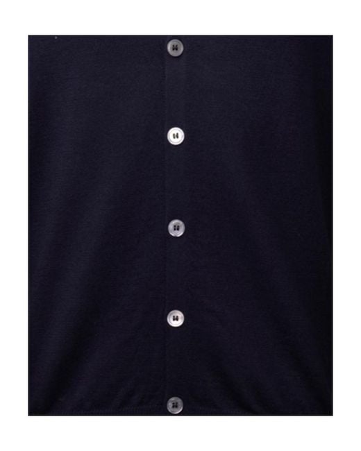 Gran Sasso Blue V-Neck Knitted Vest for men