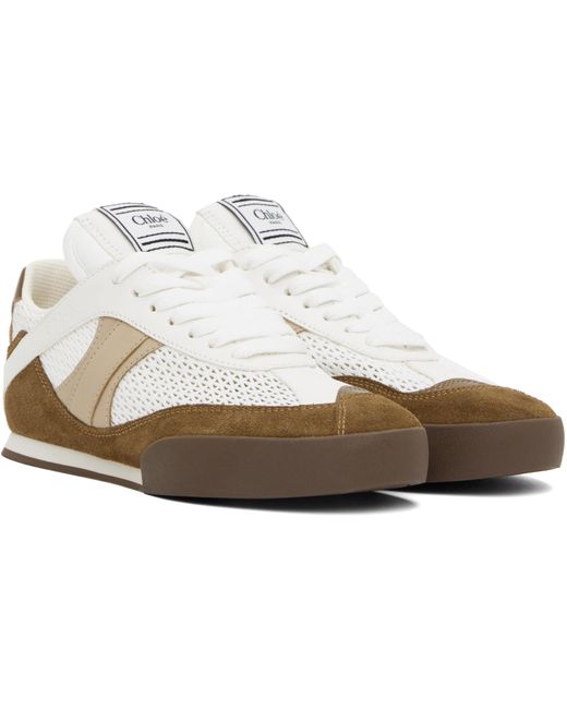 Chloé White Chloé Kick Lace-Up Sneakers