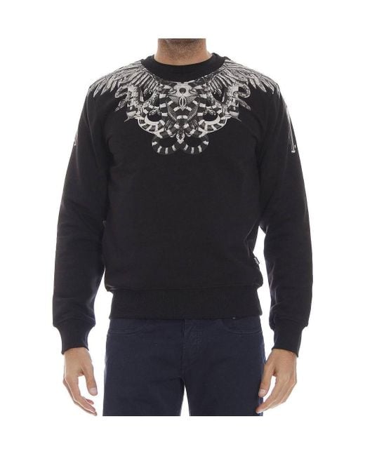Just Cavalli Blue Printed Sweater for men