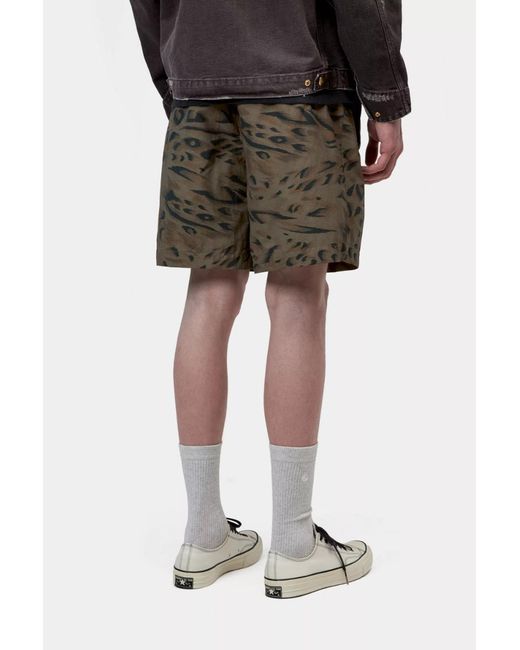 Carhartt Gray Travon Patterned Drawstring Shorts for men