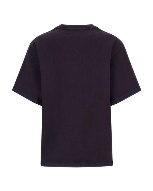 Jil Sander Blue Logo Patch Crewneck T-Shirt