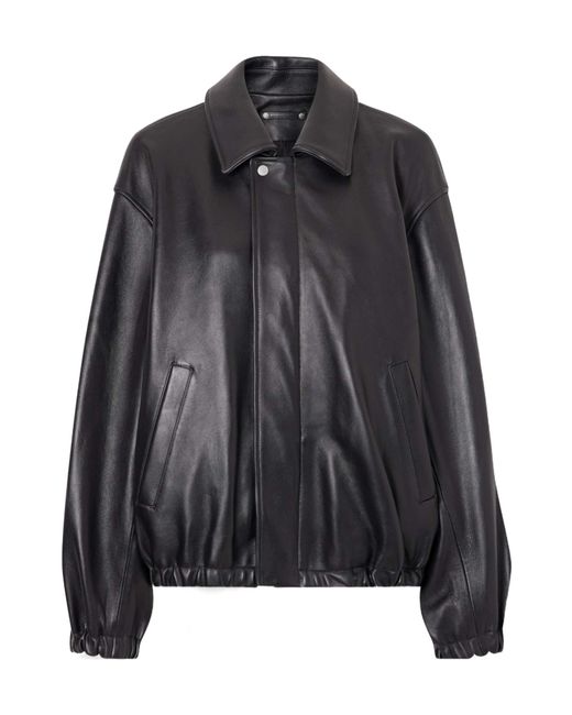 Ssstein Black Leather Jacket