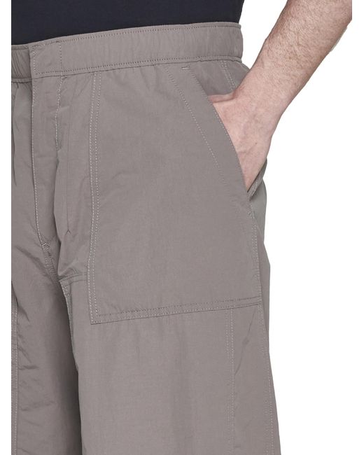 C P Company Gray Drawstring Cotton Trousers for men