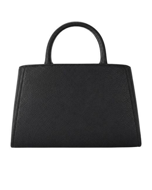 Elisabetta Franchi Black Logo-Embroidered Tote Bag