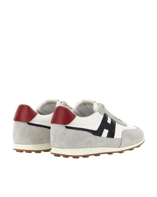 Hogan White Athletic Lace-Up Sneakers for men