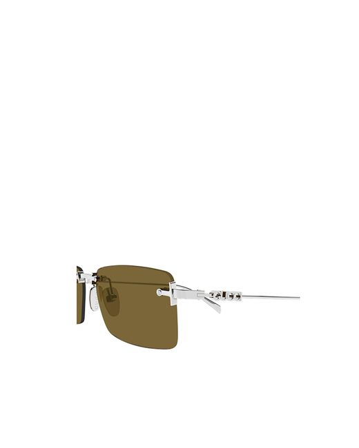 Gucci Green Eyewear Rectangular Frame Sunglasses