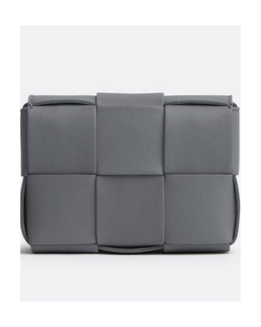 Bottega Veneta Gray Logo Cross-Body Bag