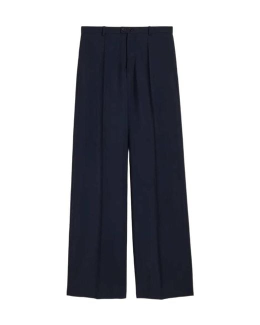 Jil Sander Blue Straight Leg Trousers for men