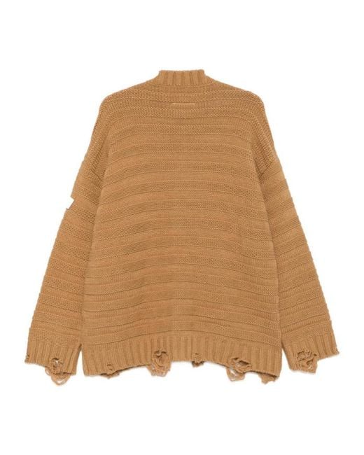 MM6 by Maison Margiela Natural Wool Cardigan for men