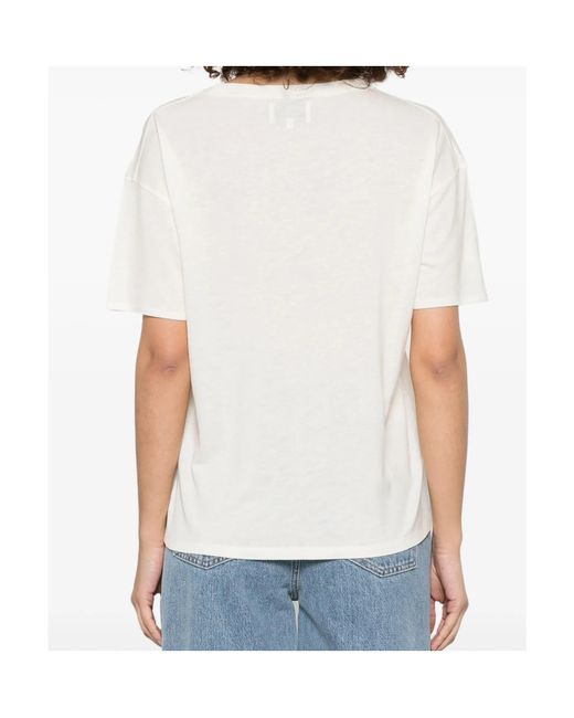 Loulou de Saison White Ezra Crew Neck Top