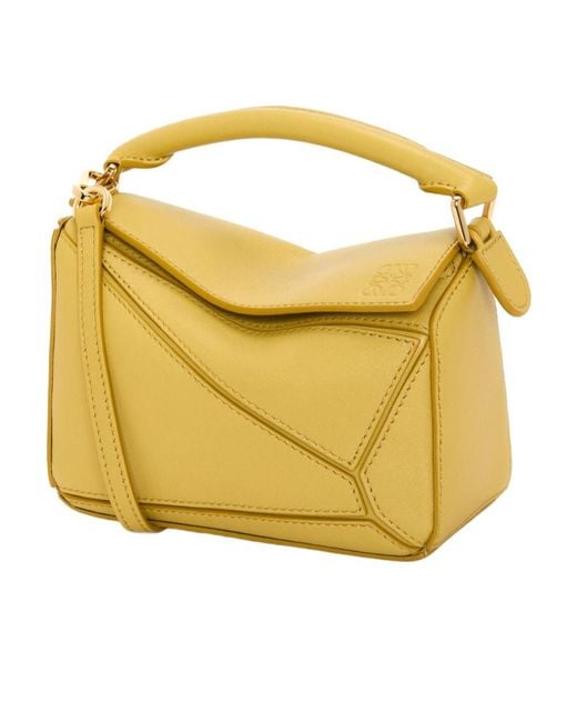 Loewe Yellow Mini Puzzle Bag