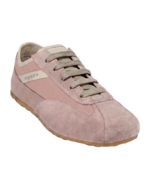 McQueen Pink Boxe Lace-Up Sneakers