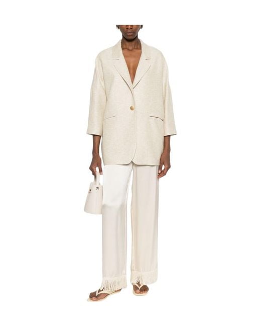 Tagliatore Natural Bruna Buttoned Coat