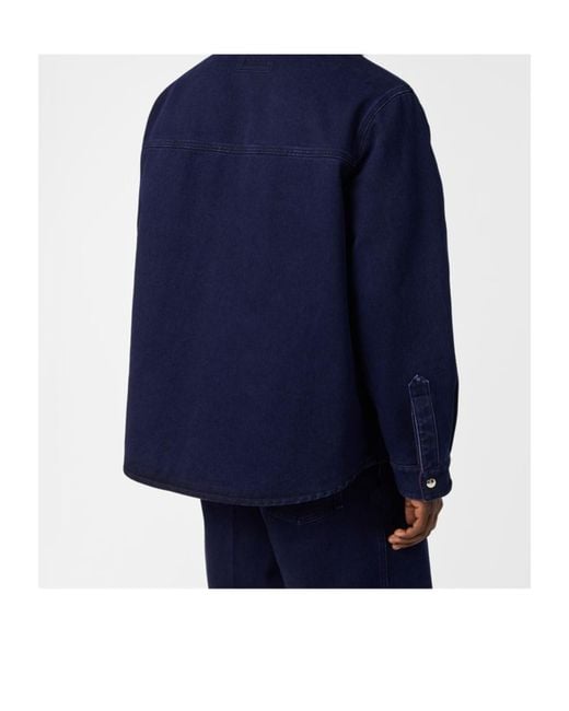 Gucci Blue Long Sleeve Reversible Denim Shirt for men