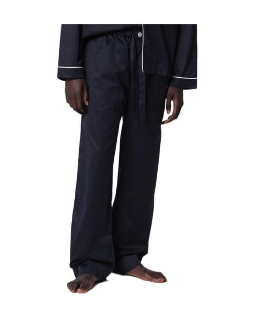 Tekla Blue Pocket Casual Pants for men
