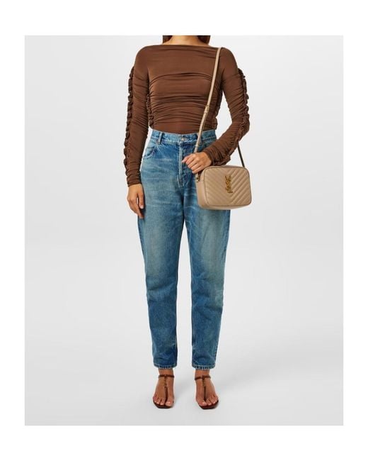 Saint Laurent Natural Lou Camera Shoulder Bag