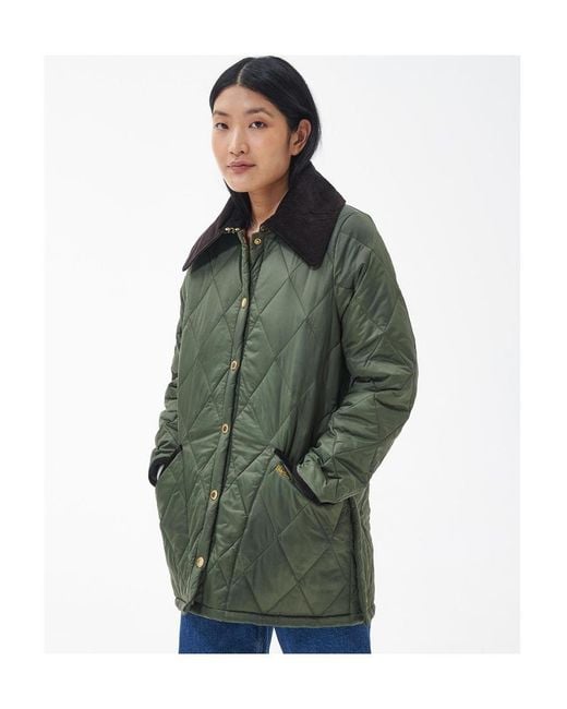 Barbour Green Modern Liddesdale Logo-Embroidered Quilted Jacket