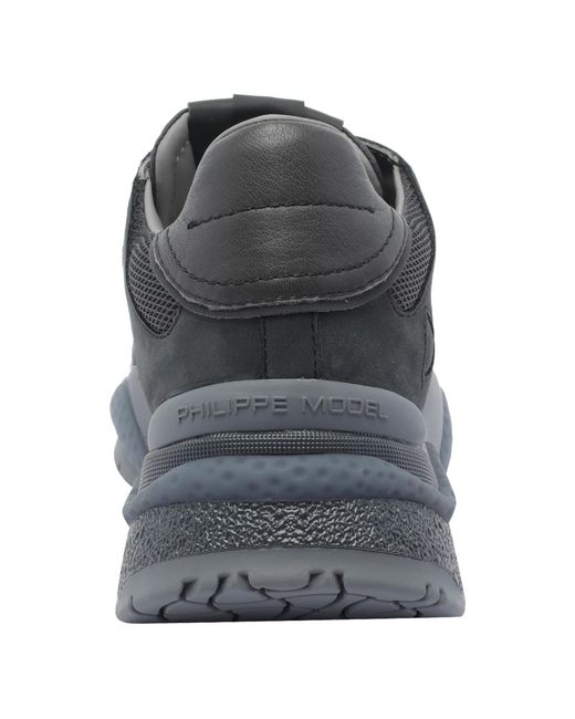 Philippe Model Blue Logo Strap Sneakers