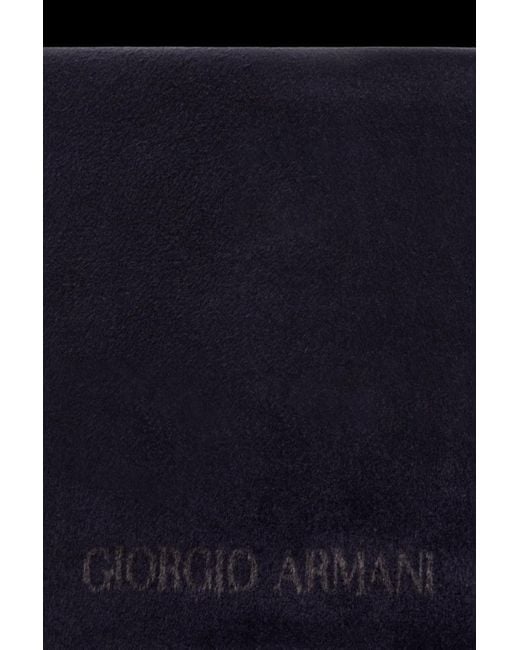 Giorgio Armani Blue Tasseled Scarf for men