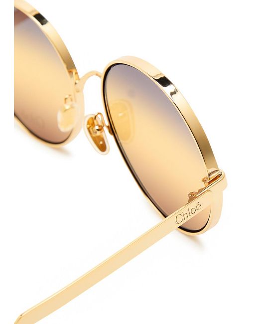 Chloé Multicolor Round-Frame Sunglasses
