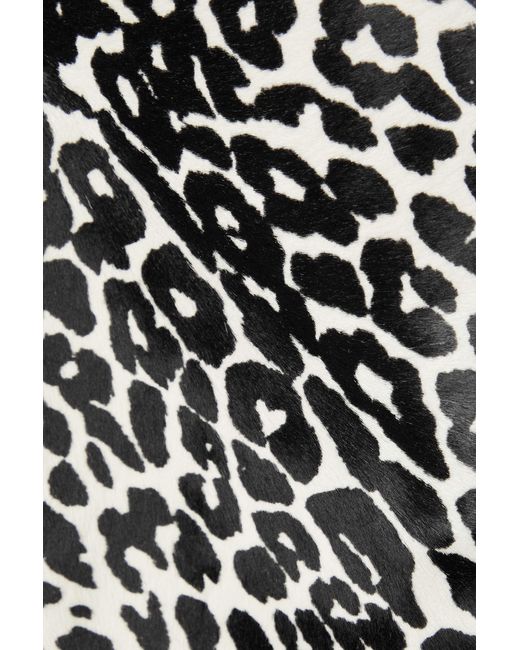 Michael Kors Black Leopard Print Mini Skirt