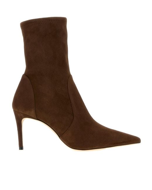Stuart Weitzman Brown Pointed-Toe High Heels