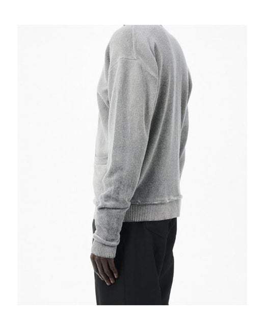 Our Legacy Gray V-Neck Long Sleeve Jumper for men