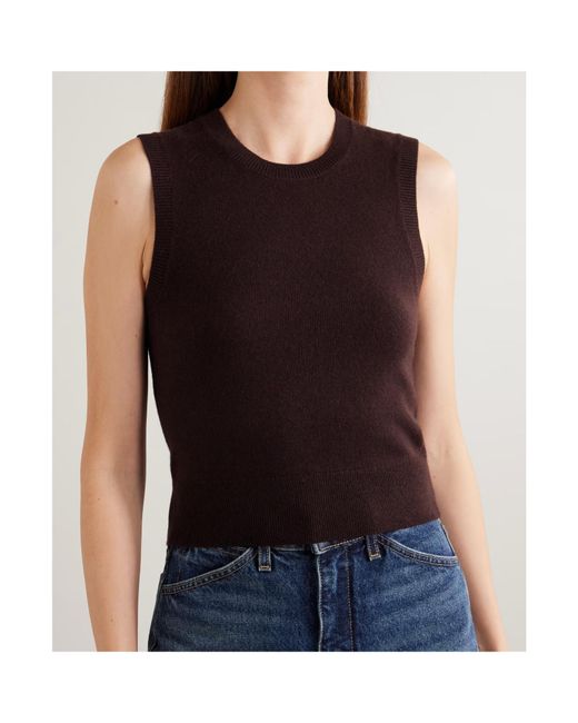 Nili Lotan Black May Cashmere Knitted Vest