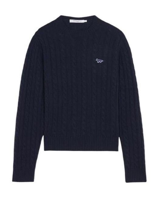 Maison Kitsuné Blue Long-Sleeved Sweater