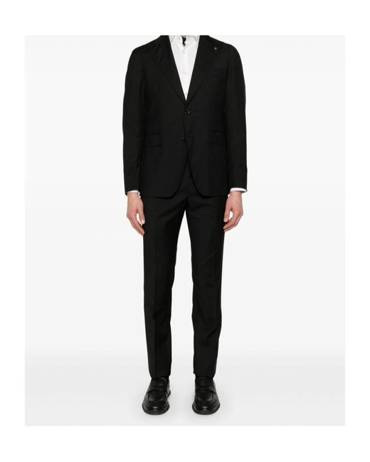 Tagliatore Black Single-Breasted Two-Piece Suit for men