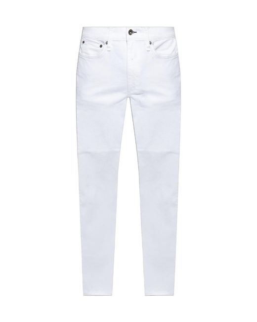 Rag & Bone White Belt-Loop Jeans for men