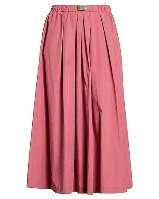 Brunello Cucinelli Red Solid Color Umbrella Skirt