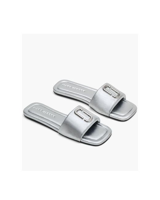 Marc Jacobs White Logo Slippers