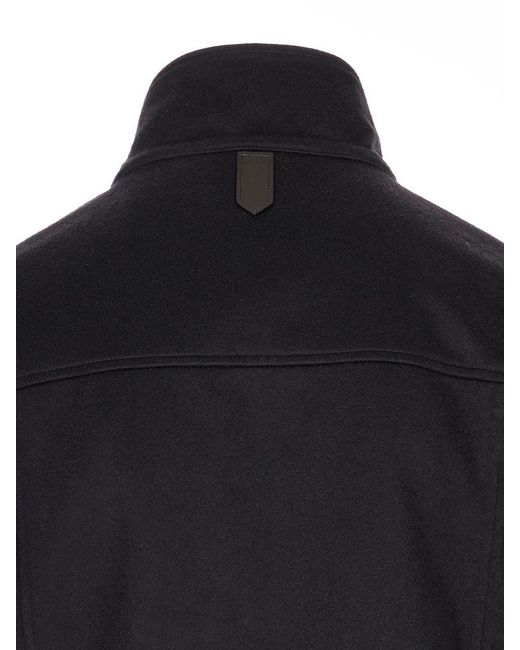 Canali Blue Long-Sleeved Casual Jacket for men