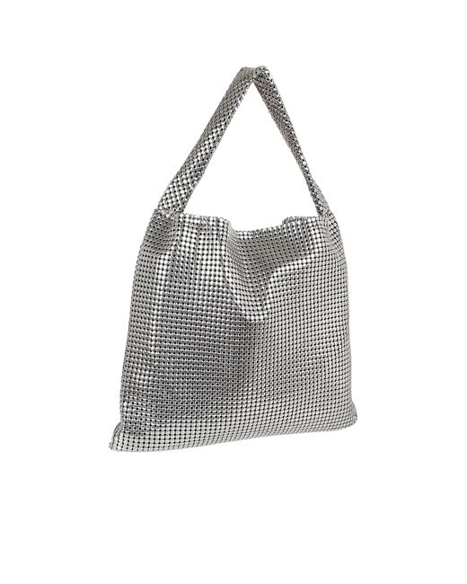 Rabanne Gray Pixel Tote Bag