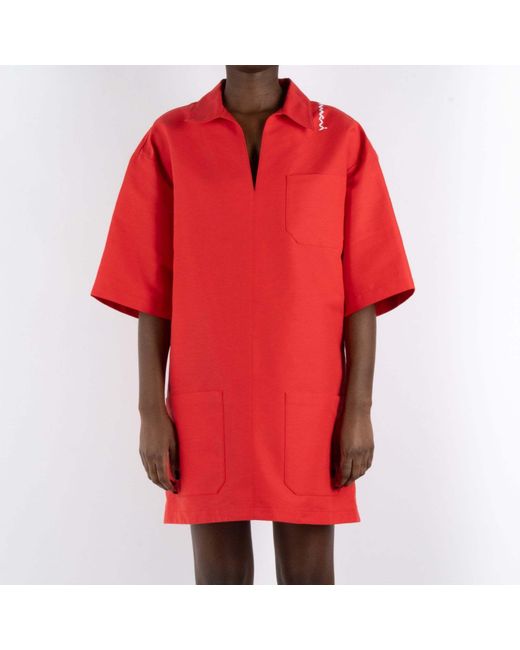 Marni Oversized Embroidered Cotton Mini Dress
