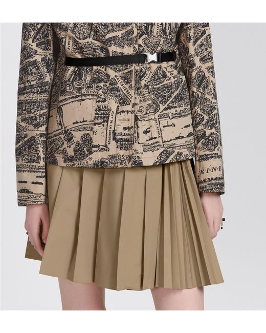Dior Natural Pleated Short Skirt