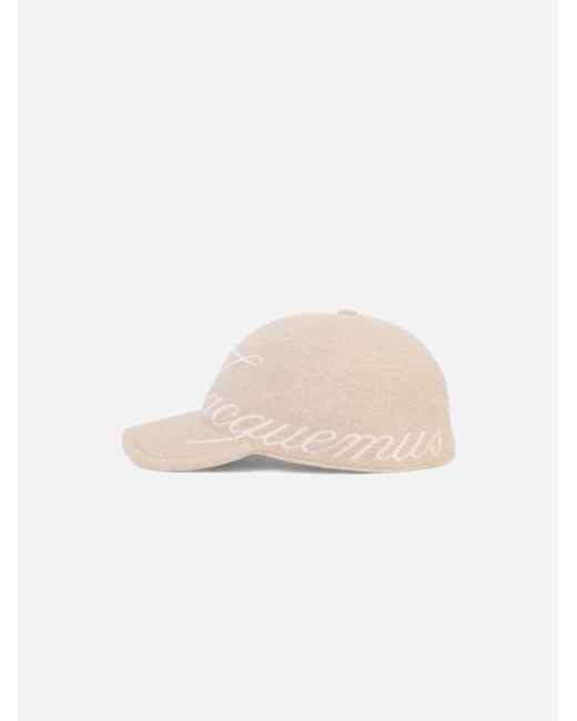 Jacquemus Natural Logo Detailed Baseball Cap