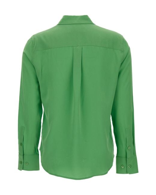 Equipment Green Signature Silk Shirt