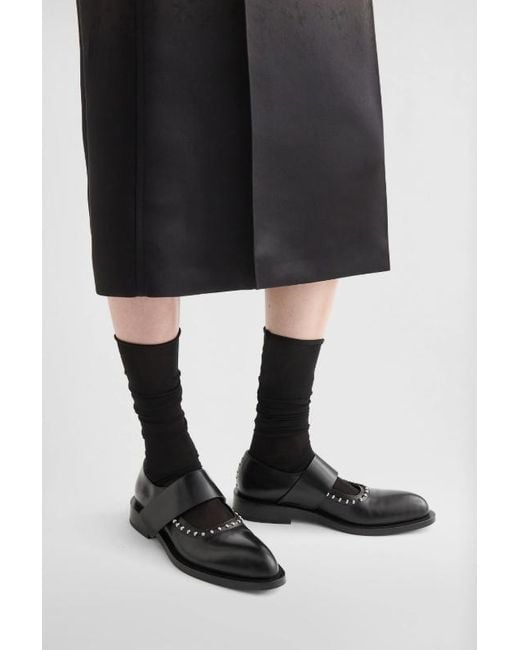 Jil Sander Black Mary Jane Pumps