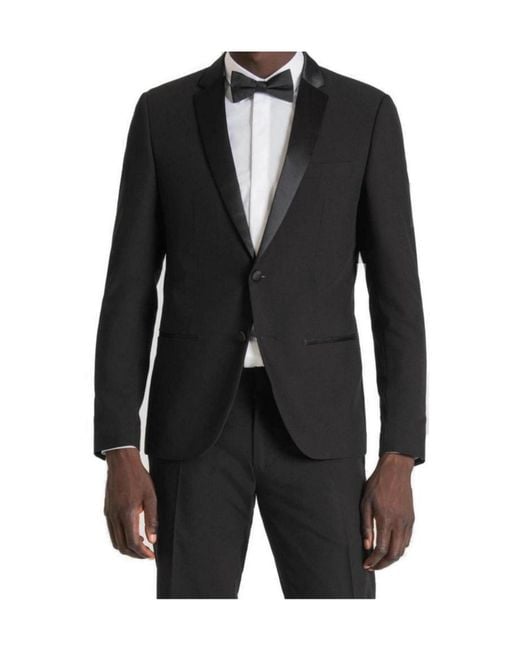 Antony Morato Black Long-Sleeved Suit Jacket for men