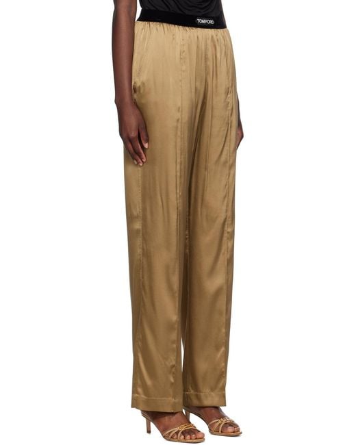 Tom Ford Natural Stretch Satin Pj Pants