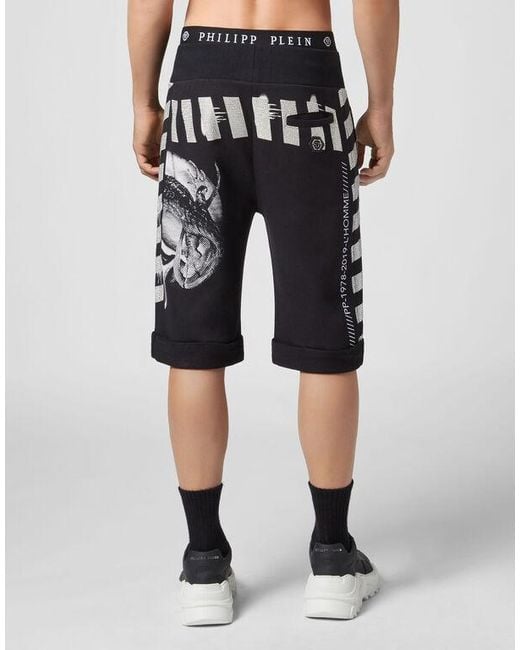 Philipp Plein Blue Logo Detail Shorts for men
