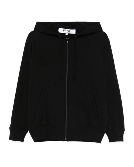 COMME DES GARÇONS PLAY Black Signature Heart-Patch Hoodie for men