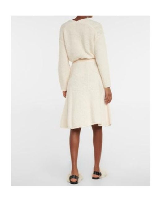 Proenza Schouler White Frayed Cotton-Blend Midi Skirt
