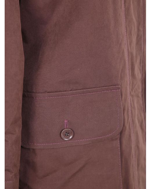 Aspesi Brown Corduroy-Collar Cotton Jacket