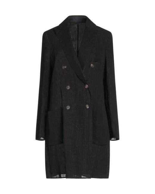 Brunello Cucinelli Black Mid-Length Double-Breasted Blazer