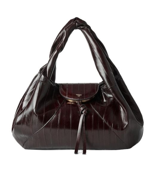 Fendi Brown Inlaid Hagfish Leather Bag